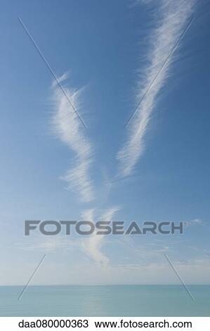 Cirrus clouds in sky over sea View Large Photo Image Stock Image - Cirrus clouds in sky over sea. Fotosearch