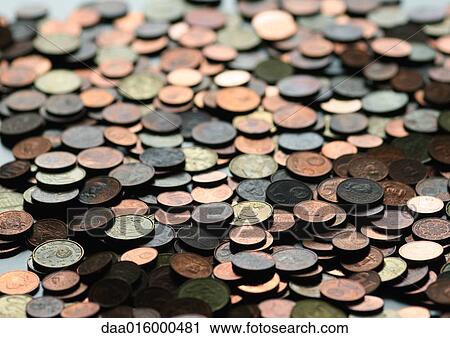Stock Image - Coins, full frame. Fotosearch