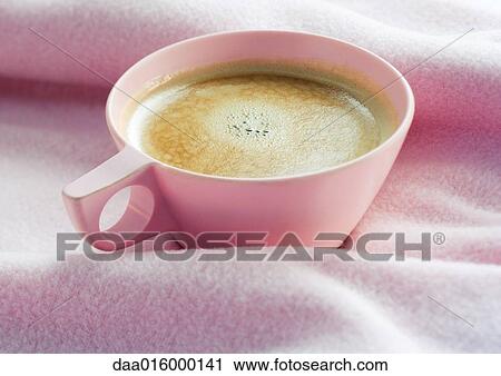 Cup of coffee with milk View Large Photo Image Stock Image - Cup of coffee with milk. Fotosearch