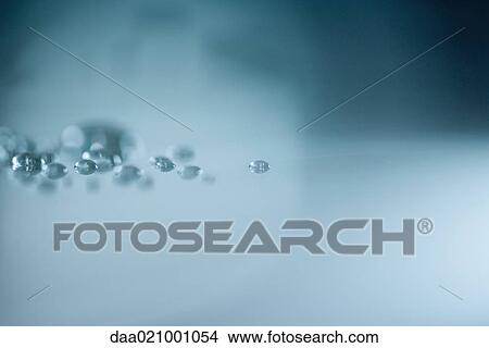 Picture - Drops of water, selective focus. Fotosearch