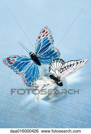 Stock Photograph - Fake butterflies. Fotosearch