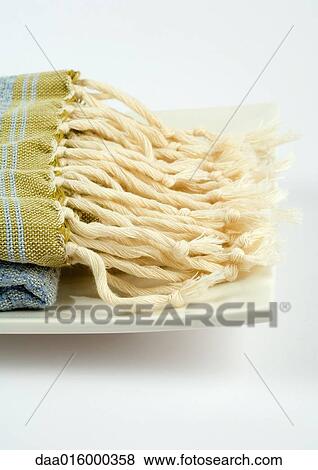 Fringe of towel, close-up View Large Photo Image Stock Photo - Fringe of towel, close-up. Fotosearch