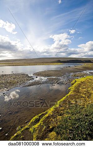 Glacial river, Sprengisandur region, Iceland View Large Photo Image Stock Photo - Glacial river, Sprengisandur region, Iceland. Fotosearch