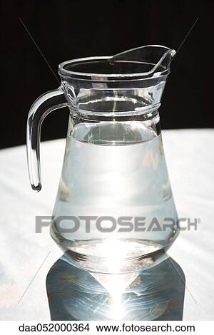 Picture - Glass pitcher of water. Fotosearch
