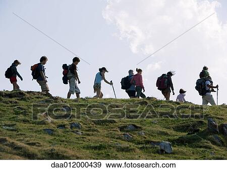 Stock Photo - Group of hikers. Fotosearch