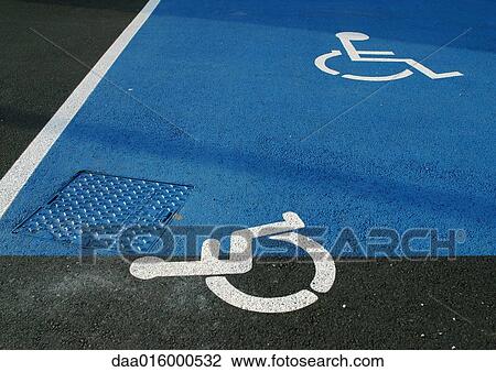 Handicapped symbols on asphalt View Large Photo Image Stock Image - Handicapped symbols on asphalt. Fotosearch