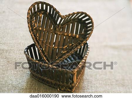 Stock Image - Heart-shaped baskets. Fotosearch