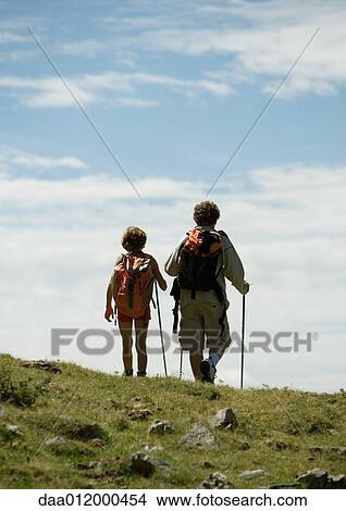 Picture - Hikers, rear view. Fotosearch