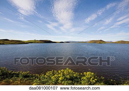 Lake Myvatn, Iceland View Large Photo Image Stock Photo - Lake Myvatn, Iceland. Fotosearch