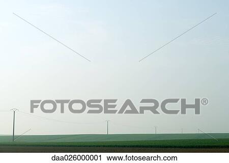 Landscape with power lines View Large Photo Image Stock Image - Landscape with power lines. Fotosearch