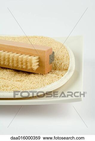Loofah and bath brush View Large Photo Image Stock Photo - Loofah and bath brush. Fotosearch