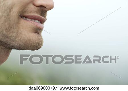 Man's mouth and chin, close-up, cropped View Large Photo Image Stock Photo - Man's mouth and chin, close-up, cropped. Fotosearch