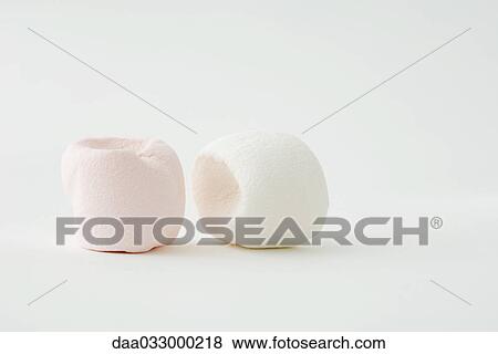Stock Photo - Marshmallows, close-up. Fotosearch
