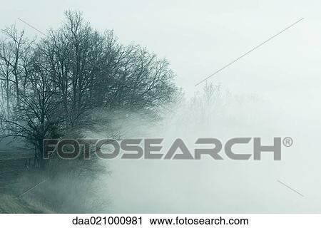 Stock Image - Misty landscape. Fotosearch
