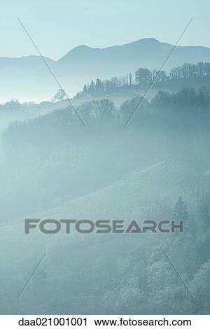 Misty mountain landscape View Large Photo Image Stock Image - Misty mountain landscape. Fotosearch