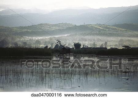 Myanmar (Burma), landscape with wetlands and rolling hills View Large Photo Image Stock Photograph - Myanmar (Burma), landscape with wetlands and rolling hills. Fotosearch