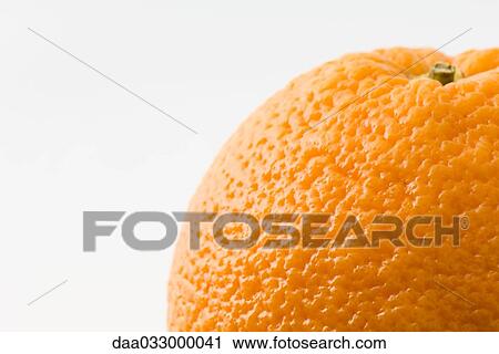 Stock Image - Orange, extreme close-up. Fotosearch