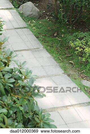 Stock Photo - Path with stepping stones. Fotosearch