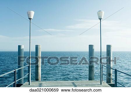 Stock Photo - Pier on lake. Fotosearch