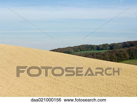 Plowed field View Large Photo Image Stock Photograph - Plowed field. Fotosearch