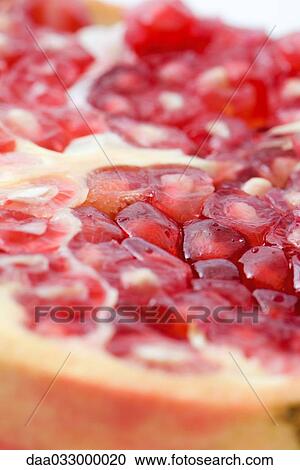 Pomegranate cross section, extreme close-up View Large Photo Image Stock Image - Pomegranate cross section, extreme close-up. Fotosearch