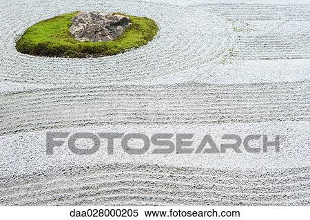Raked patterns in rock garden View Large Photo Image Stock Photography - Raked patterns in rock garden. Fotosearch