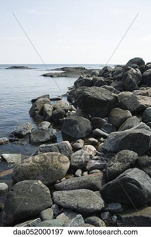 Stock Photo - Rocky shore. Fotosearch