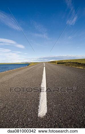 Stock Image - Route 1 around Lake Myvatn, Iceland. Fotosearch