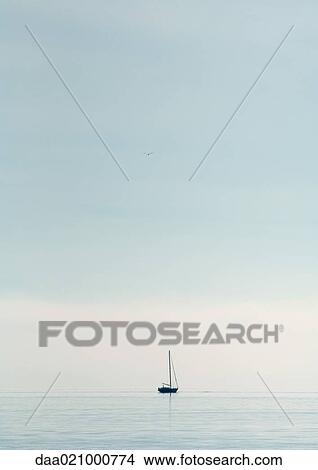 Seascape with sailboat View Large Photo Image Picture - Seascape with sailboat. Fotosearch