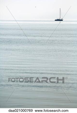 Seascape with sailboat View Large Photo Image Stock Photo - Seascape with sailboat. Fotosearch
