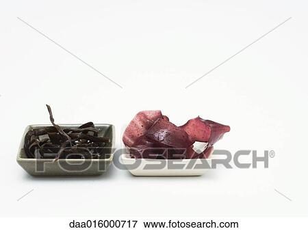 Seaweed in dishes View Large Photo Image Stock Photo - Seaweed in dishes. Fotosearch