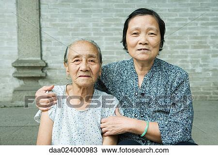 Senior and elderly women, portrait View Large Photo Image Stock Image - Senior and elderly women, portrait. Fotosearch