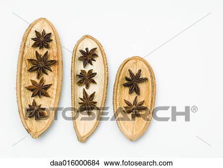 Star anise on dried husks View Large Photo Image Picture - Star anise on dried husks. Fotosearch