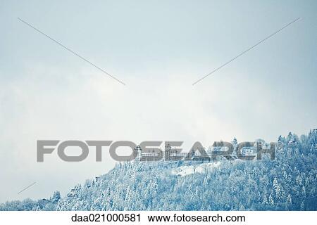 Switzerland, Vaud canton, Lavaux region, snowy mountain landscape with castle View Large Photo Image Stock Image - Switzerland, Vaud canton, Lavaux region, snowy mountain landscape with castle. Fotosearch