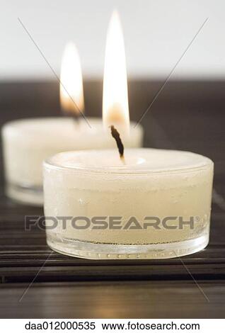 Stock Photography - Tea candles. Fotosearch