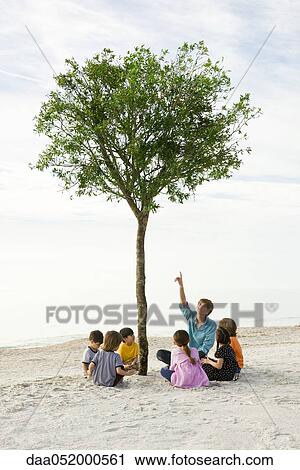 Stock Image - Teaching children about the environment. Fotosearch