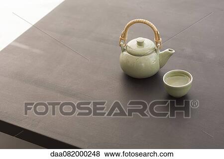 Teapot and cup of tea View Large Photo Image Stock Photo - Teapot and cup of tea. Fotosearch