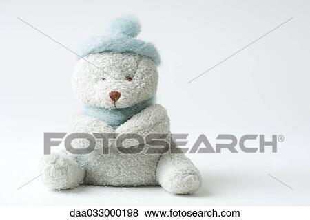 Teddy bear wearing hat, missing one eye View Large Photo Image Stock Photo - Teddy bear wearing hat, missing one eye. Fotosearch