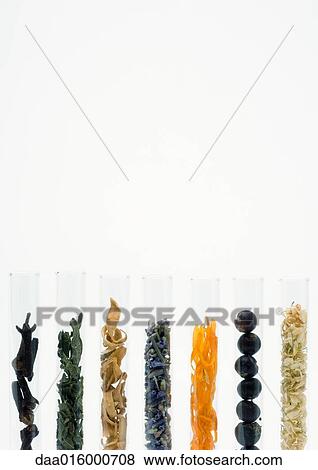 Test tubes containing dried flowers, berries and spices View Large Photo Image Stock Photo - Test tubes containing dried flowers, berries and spices. Fotosearch