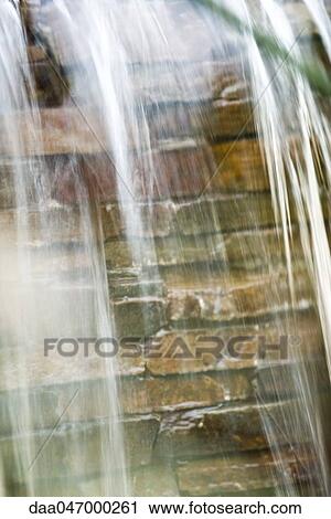 Water flowing over brick damn, close-up View Large Photo Image Stock Image - Water flowing over brick damn, close-up. Fotosearch