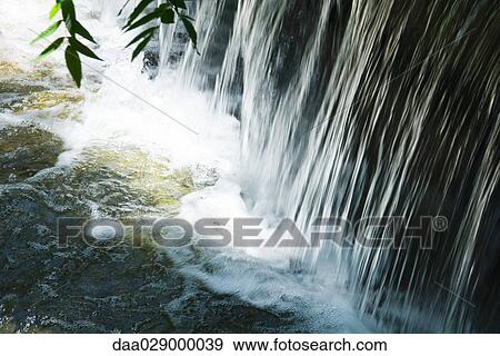 Stock Photo - Waterfall, close-up. Fotosearch