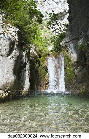 Waterfall View Large Photo Image Picture - Waterfall. Fotosearch