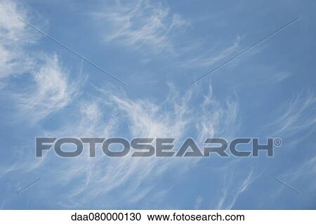 Wispy clouds in blue sky View Large Photo Image Stock Image - Wispy clouds in blue sky. Fotosearch