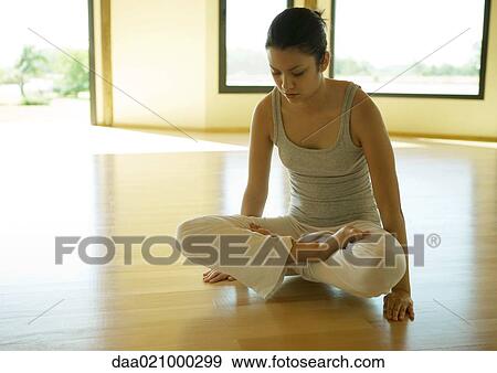 Woman doing arm pressure pose View Large Photo Image Stock Photo - Woman doing arm pressure pose. Fotosearch