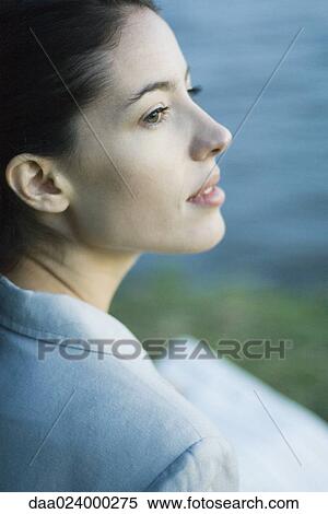 Stock Photography - Woman, profile. Fotosearch