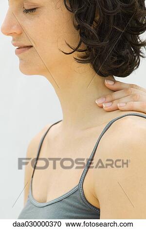 Woman receiving neck massage, cropped view View Large Photo Image Stock Image - Woman receiving neck massage, cropped view. Fotosearch