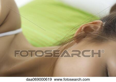 Woman sleeping, close-up of neck View Large Photo Image Stock Photo - Woman sleeping, close-up of neck. Fotosearch