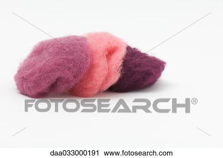 Stock Image - Wool roving, close-up. Fotosearch