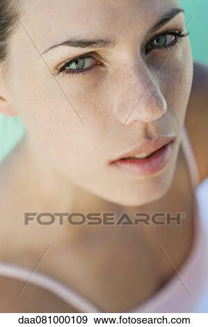 Young woman, portrait View Large Photo Image Stock Photo - Young woman, portrait. Fotosearch