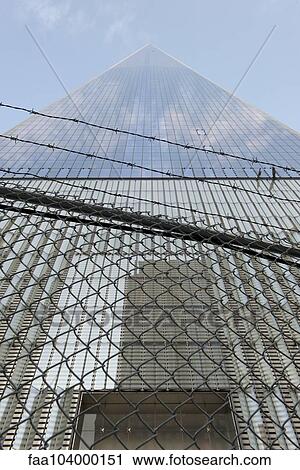 Barbed wire in front of One World Trade Center, Manhattan, New York City, New York, USA View Large Photo Image Stock Image - Barbed wire in front of One World Trade Center, Manhattan, New York City, New York, USA. Fotosearch
